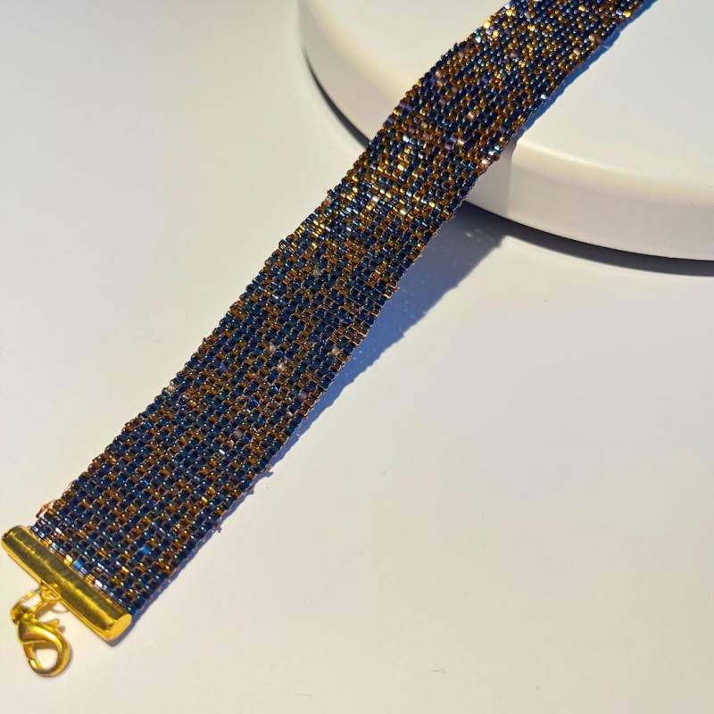 Handgemachtes Armband - Harmonie in Braun Und Blau Handgemachtes Armband - Harmonie in Braun Und Blau von SolegaHandmade