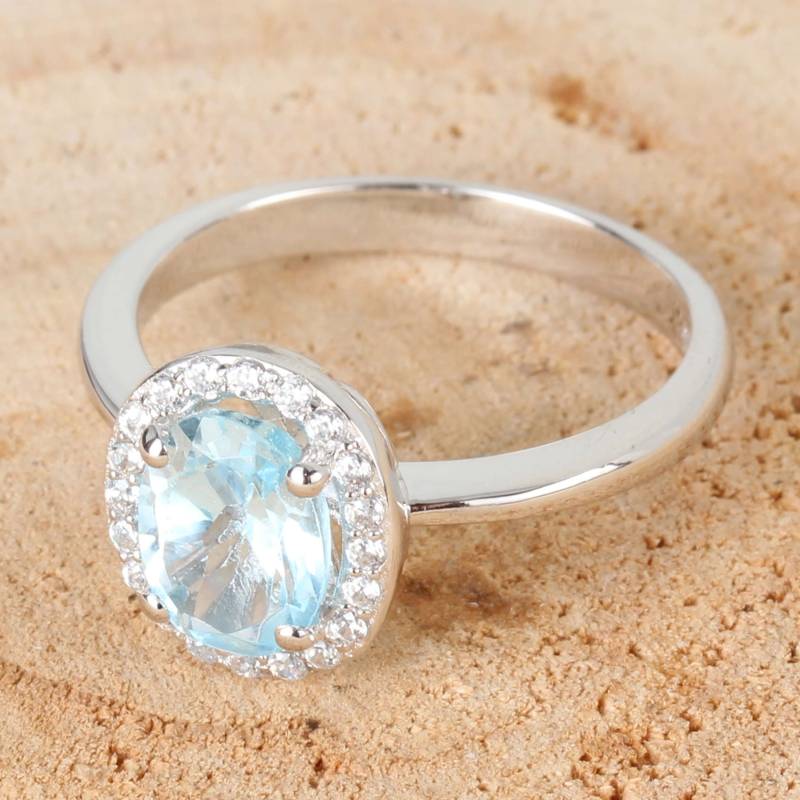 925 Sterling Silber Cz Oval Geformt Rhodium Vergoldet Größe N Ring 925 Sterling Silber Cz Oval Geformt Rhodium Vergoldet Größe N Ring von SoleilAmber