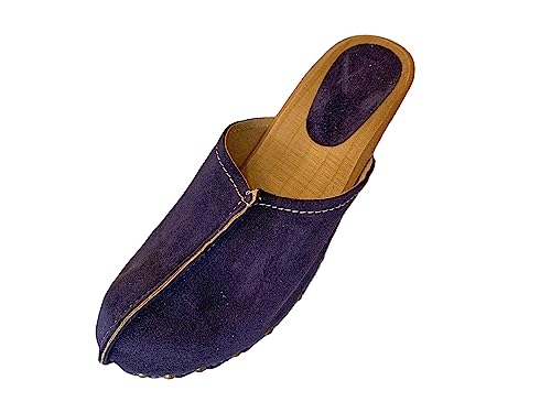 Solema ASTELLA Lederschuhe Clog Pantolette Komfortschuhe Hausschuhe, Damen, Navy blau, EU 41 von Solema