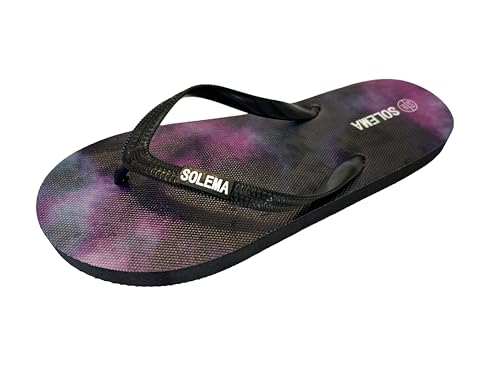 Solema Slip-on Strand Pool Mode Flip Flops Slide Sandalen Hausschuhe Schuhe, Damen, Lila Grau, EU 37 von Solema