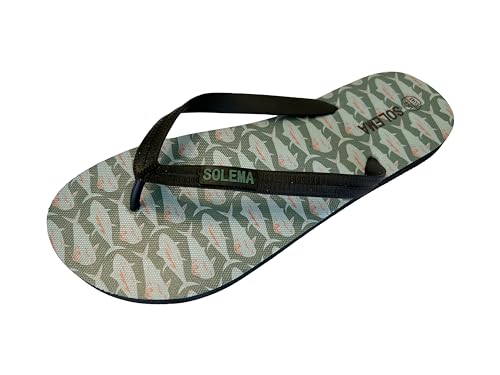 Solema Slip-on Strand Pool Mode Flip Flops Slide Sandalen Hausschuhe Schuhe, Herren, Grüne Haie, EU 43 von Solema