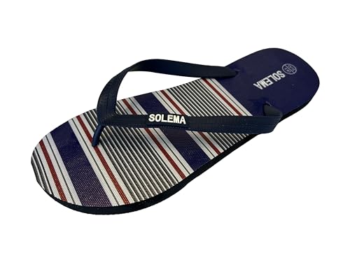Solema Slip-on Strand Pool Mode Flip Flops Slide Sandalen Hausschuhe Schuhe, Herren, Streifen, EU 43 von Solema