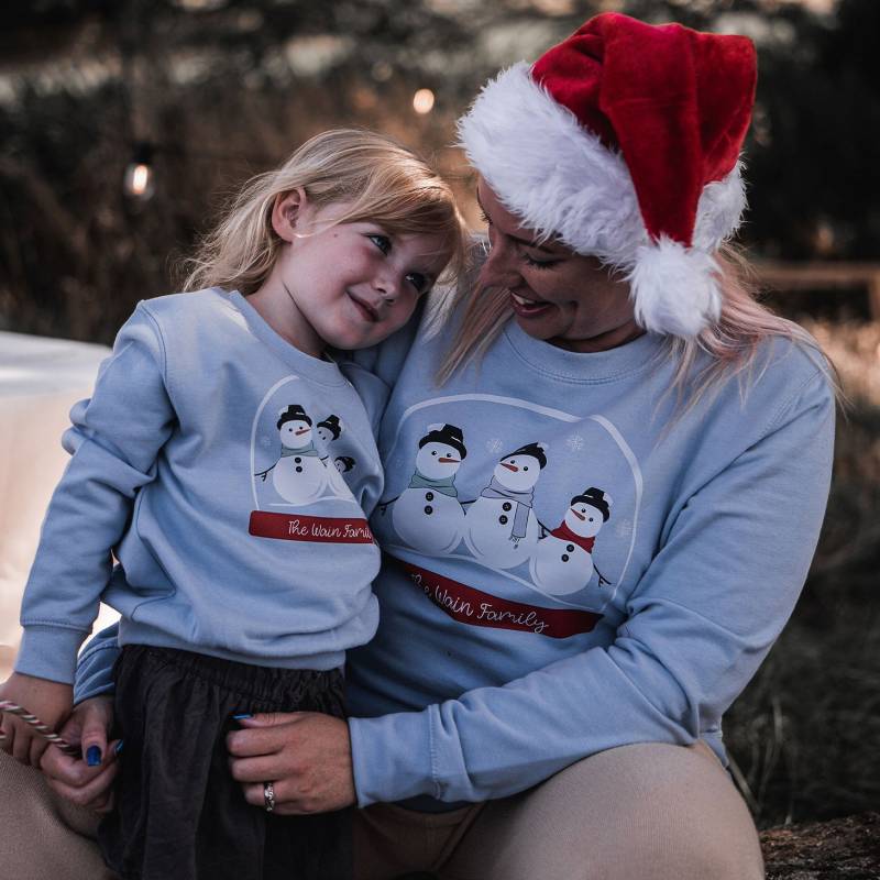 Personalisierte Familie Twining Schneemann Pullover von Solesmith