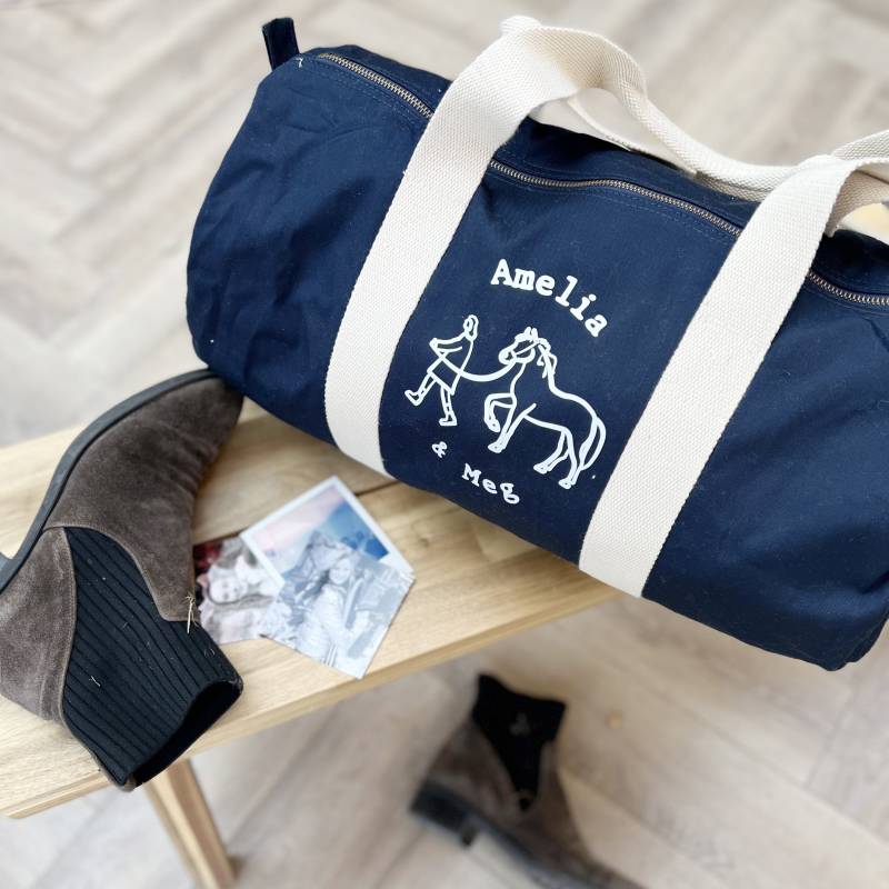 Personalisierte Pferd & Besitzer Reisetasche Geschenk Für Pferde von Solesmith