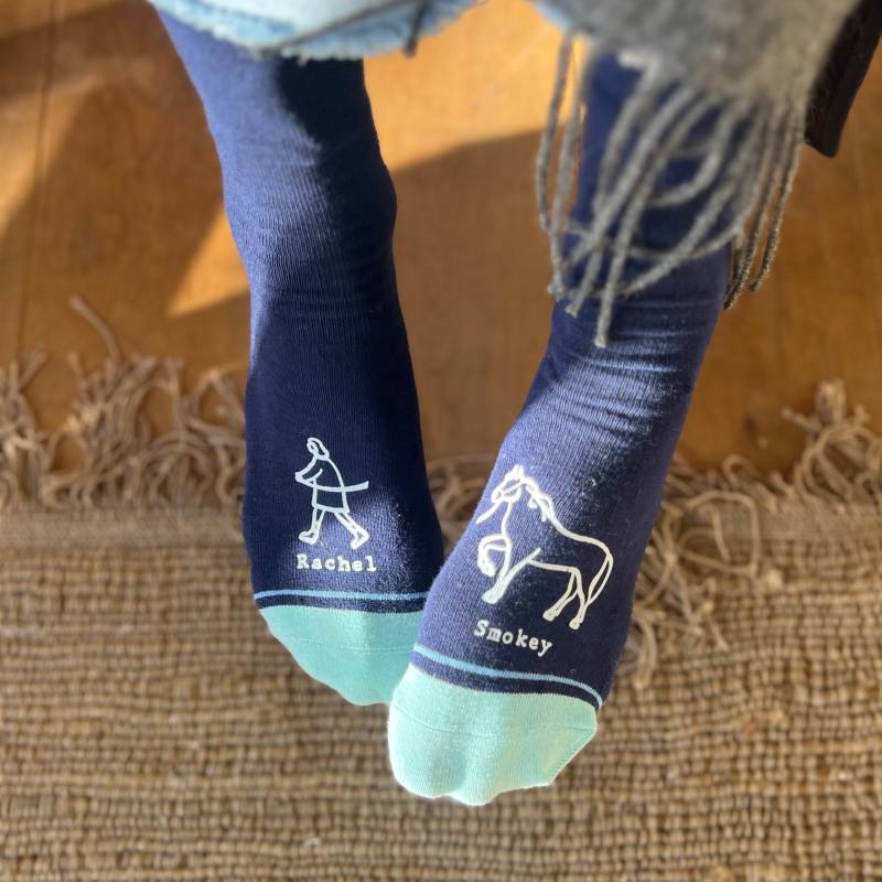 Personalisierte Pferdesocken & Reitersocken Reitergeschenk von Solesmith