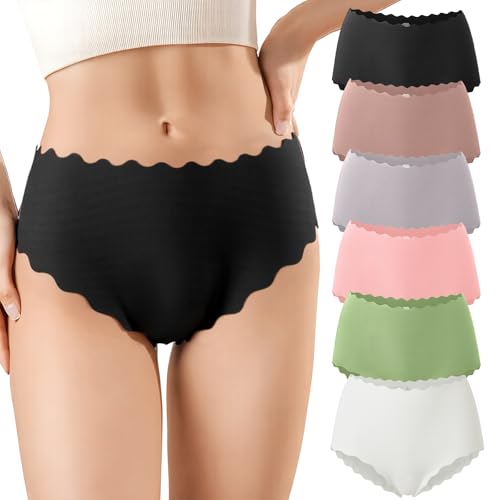 Soleurfe Seamless Slips Damen Hohe Taille Nahtlose Unterwäsche Stretch Bequeme Atmungsaktiv Taillenslip Unterhosen Damen Nahtlos Perfekt für Sport & Alltag von Soleurfe