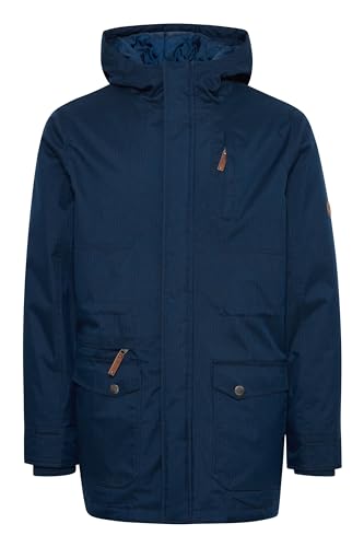 !Solid SDBello Herren Parka Winterjacke Mantel Jacke gefüttert mit Kapuze Reißverschlusstaschen Klettverschluss Regular fit, Größe:M, Farbe:Insignia Blue (1991) von !Solid