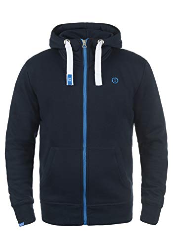 Solid Benn High-Neck Herren Sweatjacke Kapuzenjacke Hoodie Mit Kapuze Reißverschluss Und Fleece-Innenseite, Größe:S, Farbe:Insignia Blue (1991) von Solid