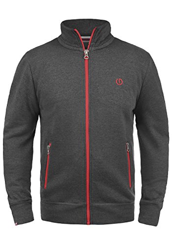 !SOLID SDBennTrack Herren Sweatjacke Cardigan mit Reißverschluss und Stehkragen, Größe:S, Farbe:Med Grey (8254) von Solid