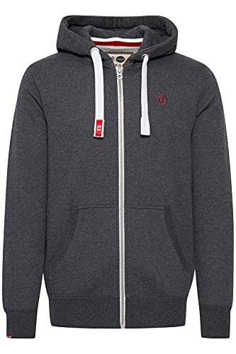 Solid BennZip Herren Sweatjacke Kapuzenjacke Hoodie mit Kapuze und Reißverschluss, Größe:M, Farbe:Med Grey (8254) von Solid