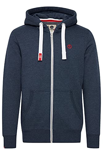 !Solid SDBennZip Herren Sweatjacke Kapuzenjacke Hoodie mit Kapuze Reißverschluss Kordelzug Label-Details Baumwollmischung Regular fit, Größe:S, Farbe:Insignia Blue Melange (8991) von !Solid
