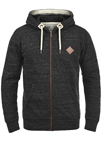 Solid Craig Herren Sweatjacke Kapuzenjacke Hoodie Mit Kapuze Und Reißverschluss, Größe:S, Farbe:Black (9000) von Solid