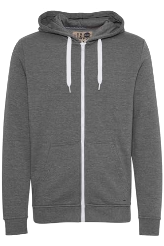 !Solid SDOlli Zip-Hood Herren Sweatjacke Kapuzenjacke Hoodie mit Kapuze Kordelzug Reißverschluss Kängurutasche Regular fit, Größe:L, Farbe:Grey Melange (8236) von !Solid