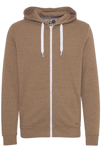 Solid Olli Ziphood Herren Sweatjacke Kapuzenjacke Hoodie Mit Kapuze Reißverschluss Und Fleece-Innenseite, Größe:L, Farbe:Sand Melange (8409) von Solid