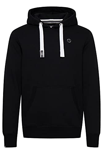 SOLID SDBennHood Herren Kapuzenpullover Hoodie Pullover mit Kapuze Kordelzug Kängurutasche Rippbündchen Label-Details Baumwollmischung Regular fit, Größe:M, Farbe:Black (9000) von !Solid