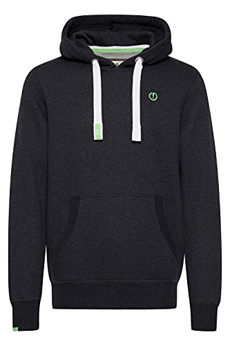 SOLID SDBennHood Herren Kapuzenpullover Hoodie Pullover mit Kapuze Kordelzug Kängurutasche Rippbündchen Label-Details Baumwollmischung Regular fit, Größe:S, Farbe:Dark Grey Melange (8288) von !Solid