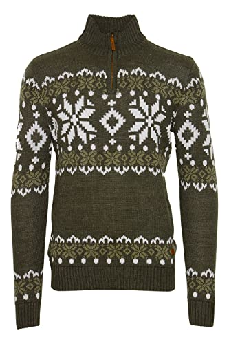 SOLID SDNorwin Herren Strickpullover Troyer Grobstrick Pullover mit Stehkragen Regular fit, Größe:S, Farbe:Rosin Melange (1905091) von !Solid