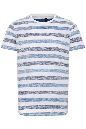!Solid SDTet Herren T-Shirt Kurzarm Shirt mit Streifen Rundhals-Ausschnitt Baumwollmischung Regular fit, Größe:L, Farbe:Strong Blue (1531) von !Solid