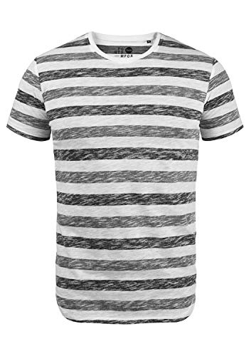 Solid TET Herren T-Shirt Kurzarm Shirt Mit Streifen Und Rundhalsausschnitt, Größe:M, Farbe:Dark Grey (2890) von Solid