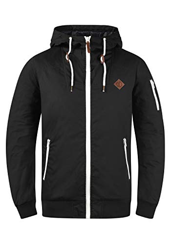 !Solid SDTilly Herren Übergangsjacke Herrenjacke Jacke mit Kapuze Reißverschlusstaschen Regular fit, Größe:L, Farbe:Black (9000) von !Solid