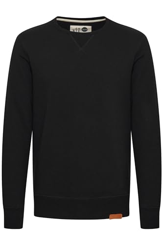 Solid Trip O-Neck Herren Sweatshirt Pullover Pulli Mit Rundhalsausschnitt Und Fleece-Innenseite, Größe:S, Farbe:Black (9000) von Solid