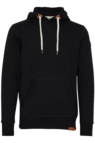 !Solid SDTripHood Herren Kapuzenpullover Hoodie Pullover mit Kapuze Kordelzug Kängurutasche Kängurutasche Rippbündchen Label-Details Baumwollmischung Regular fit, Größe:M, Farbe:Black (9000) von !Solid
