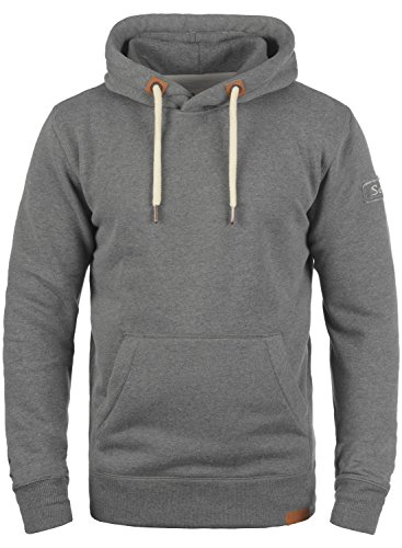 Solid TripHood Herren Kapuzenpullover Hoodie Pullover Mit Kapuze Und Fleece-Innenseite, Größe:M, Farbe:Grey Melange (8236) von Solid