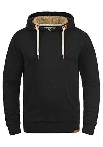 Solid TripHood Pile Herren Kapuzenpullover Hoodie Sweatshirt Mit Teddyfutter Meliert, Größe:L, Farbe:Black Pil (P9000) von Solid