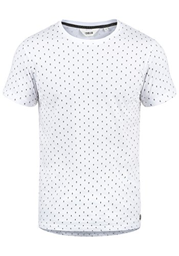 Solid Aaron Herren T-Shirt Kurzarm Shirt Mit Rundhals-Ausschnitt Und All-Over-Print, Größe:L, Farbe:White (0001) von Solid