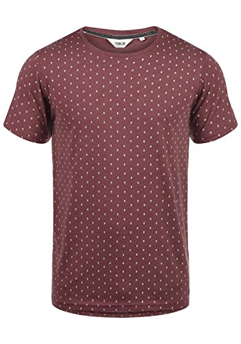 Solid Aaron Herren T-Shirt Kurzarm Shirt Mit Rundhals-Ausschnitt Und All-Over-Print, Größe:L, Farbe:Wine Red Melange (8985) von Solid