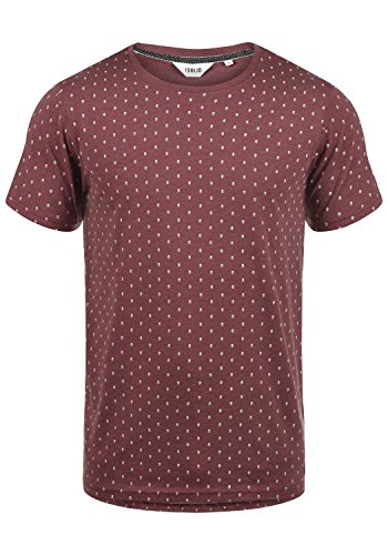 Solid Aaron Herren T-Shirt Kurzarm Shirt Mit Rundhals-Ausschnitt Und All-Over-Print, Größe:XXL, Farbe:Wine Red Melange (8985) von Solid