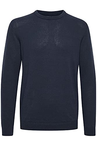 Solid Alagro Herren Strickpullover Feinstrick Pullover aus 100% Baumwolle, Größe:XL, Farbe:Insignia Blue (194010) von Solid