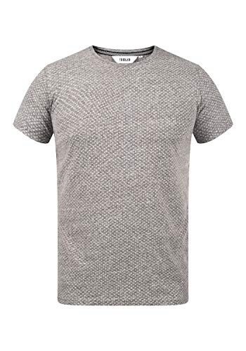 Solid Alarico Herren T-Shirt Kurzarm Shirt mit Print und Rundhalsausschnitt, Größe:L, Farbe:Grey Melange (8236) von Solid