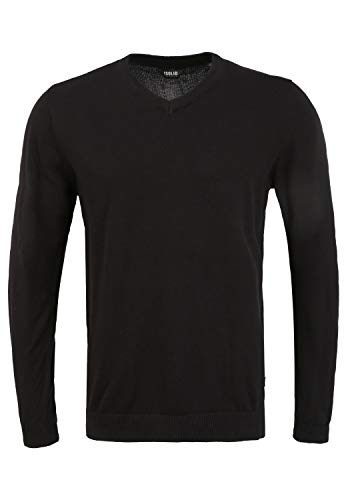 Solid Alegre Herren Strickpullover Feinstrick Pullover mit V-Ausschnitt, Größe:XXL, Farbe:Black (194007) von Solid