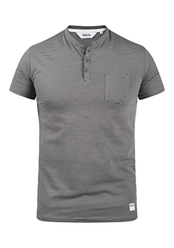 Solid Alfi Herren T-Shirt Kurzarm Shirt mit Stehkragen, Größe:L, Farbe:Dark Grey Melange (8288) von Solid