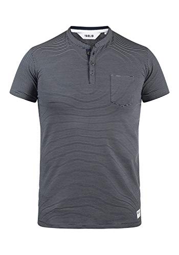 Solid Alfi Herren T-Shirt Kurzarm Shirt mit Stehkragen, Größe:L, Farbe:Insignia Blue Melange (8991) von Solid