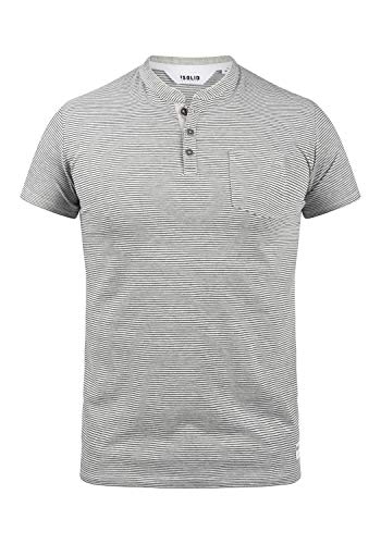 Solid Alfi Herren T-Shirt Kurzarm Shirt mit Stehkragen, Größe:L, Farbe:Light Grey Melange (8242) von Solid