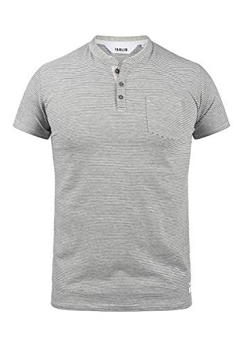 Solid Alfi Herren T-Shirt Kurzarm Shirt mit Stehkragen, Größe:M, Farbe:Light Grey Melange (8242) von Solid