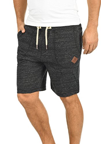 Solid SDAris Herren Sweatshorts Kurze Hose Jogginghose mit Melierung Kordel Eingrifftaschen Baumwollmischung Regular fit, Größe:XL, Farbe:Black (9000) von !Solid