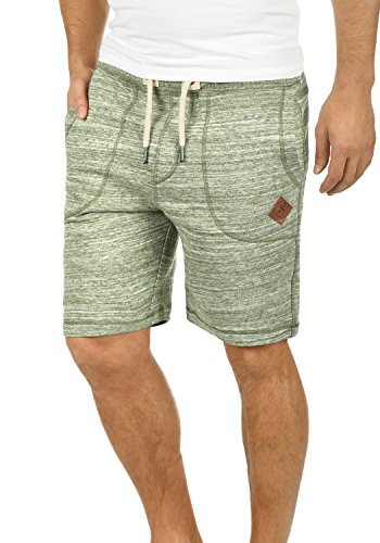 !Solid SDAris Herren Sweatshorts Kurze Hose Jogginghose mit Melierung Kordel Eingrifftaschen Baumwollmischung Regular fit, Größe:XL, Farbe:Ivy Green (3797) von !Solid