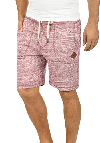 !Solid SDAris Herren Sweatshorts Kurze Hose Jogginghose mit Melierung Kordel Eingrifftaschen Baumwollmischung Regular fit, Größe:M, Farbe:Wine Red (0985) von !Solid