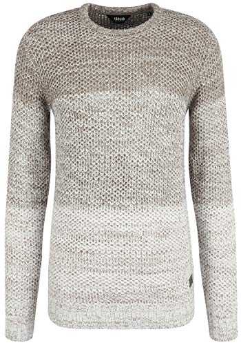 !Solid Ayton Herren Strickpullover Grobstrick Pullover mit Rundhalsausschnitt, Größe:XL, Farbe:Grey Melange (1840051) von !Solid