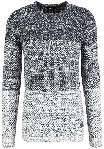 !Solid Ayton Herren Strickpullover Grobstrick Pullover mit Rundhalsausschnitt, Größe:XL, Farbe:Insignia Blue Melange (1940101) von !Solid