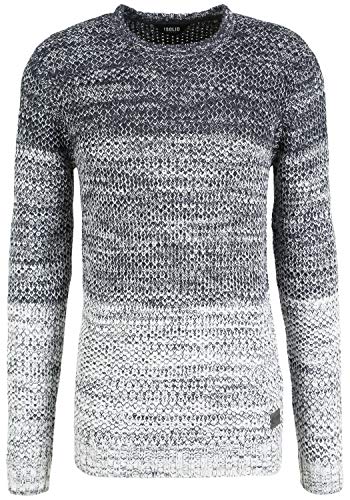 !Solid Ayton Herren Strickpullover Grobstrick Pullover mit Rundhalsausschnitt, Größe:XXL, Farbe:Insignia Blue Melange (1940101) von !Solid