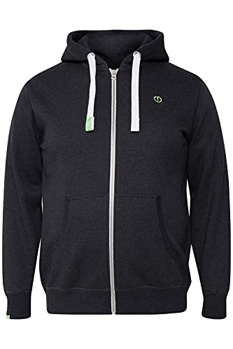 Solid BT BennZip Sweatjacke Herren Big & Tall Kapuzenjacke Hoodie mit Kapuze Große Größen bis 6XL, Größe:5XL, Farbe:Dark Grey Melange (1940071) von Solid