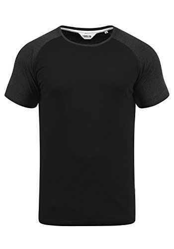 Solid Bastian Herren T-Shirt Kurzarm Shirt Mit Rundhalsausschnitt, Größe:L, Farbe:Black (9000) von Solid