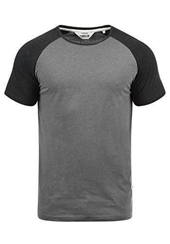 Solid Bastian Herren T-Shirt Kurzarm Shirt Mit Rundhalsausschnitt, Größe:L, Farbe:Grey Melange (8236) von Solid