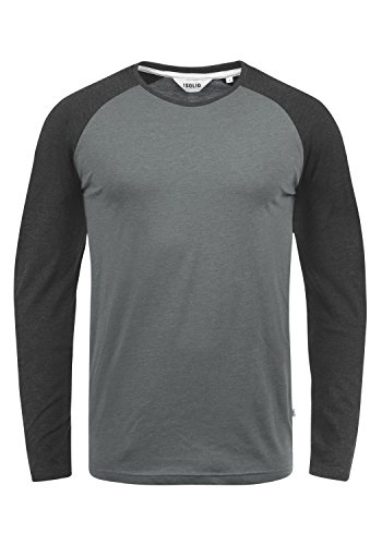 Solid Bastien Herren Longsleeve Langarmshirt Shirt Mit Rundhalskragen, Größe:XL, Farbe:Grey Melange (8236) von Solid
