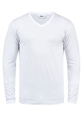 Solid Beda Herren Longsleeve Langarmshirt Shirt Mit V-Ausschnitt, Größe:XXL, Farbe:White (0001) von Solid
