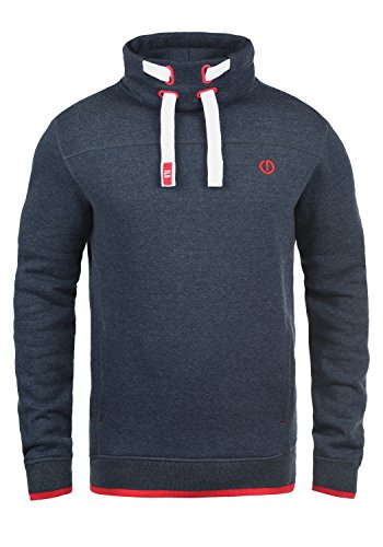 !Solid SDBenjamin Tube Herren Sweatshirt Pullover Sweater mit Tube-Neck Eingrifftaschen Rippbündchen Baumwollmischung Regular fit, Größe:L, Farbe:Insignia Blue Melange (8991) von !Solid